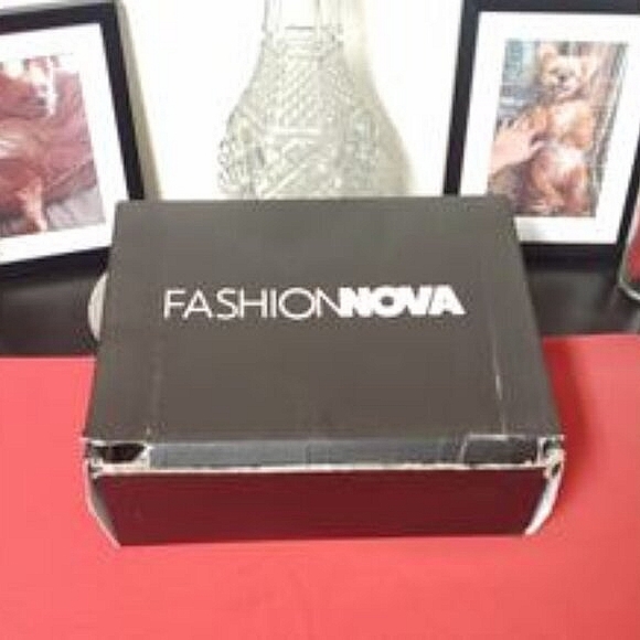 Fashion Nova Rhinestone Booties w/ Clear Heel (Color Available: Black) - Picture 16 of 16